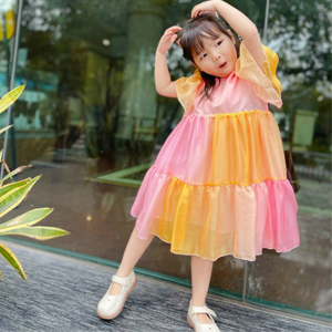 Váy tơ thương hiệu Sofia Candy màu omber cho bé gái