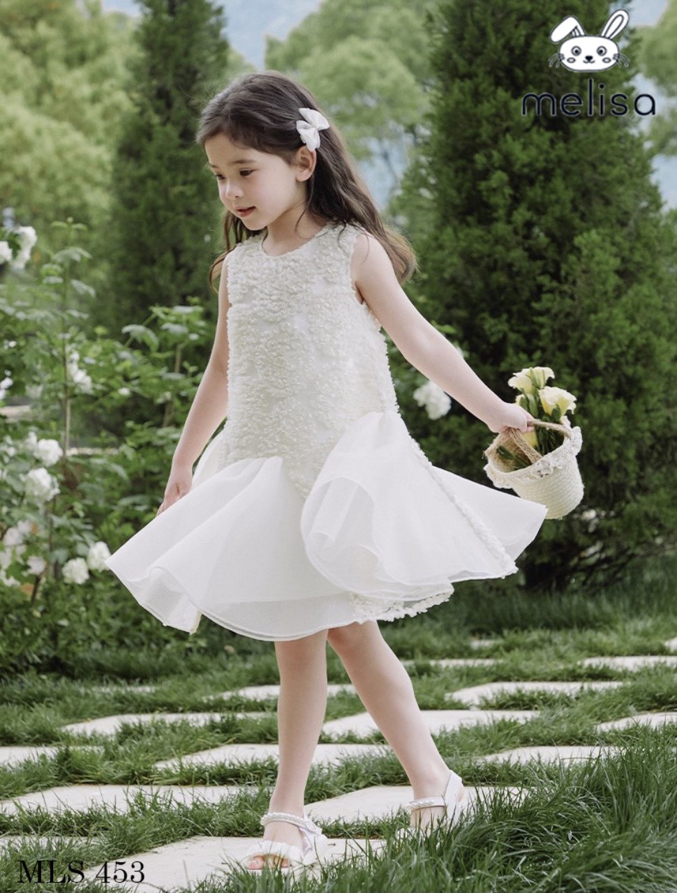 váy đầm công chúa trắng kem  đầm bé gái  đầm công chúa bé gái  đầm bé  gái  áo dài cho bé gái từ 1 tuổi  12 tuổi mã 001   Lazadavn