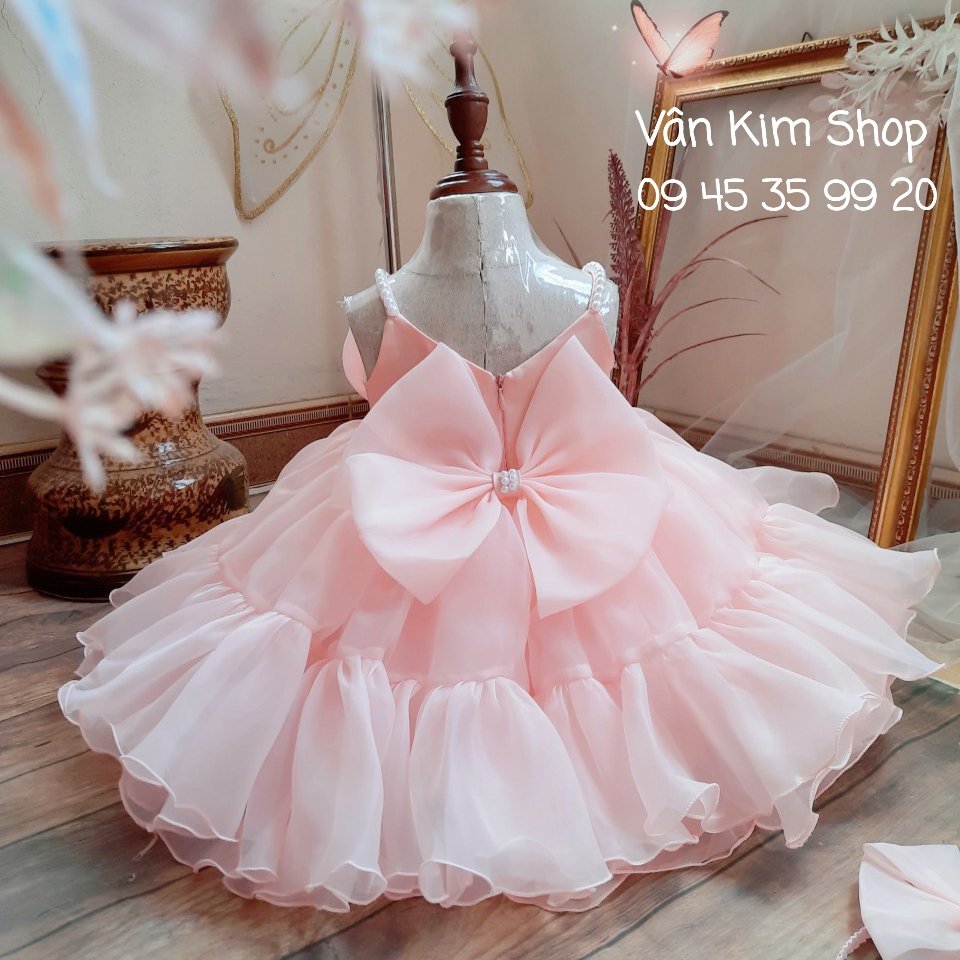 Đầm công chúa thiết kế cho bé gái 1 tuổi
