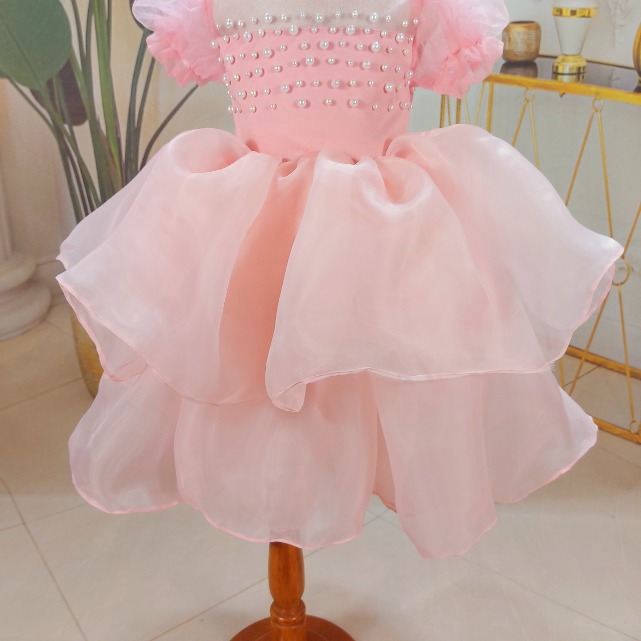 Váy đầm công chúa hồng baby cho bé